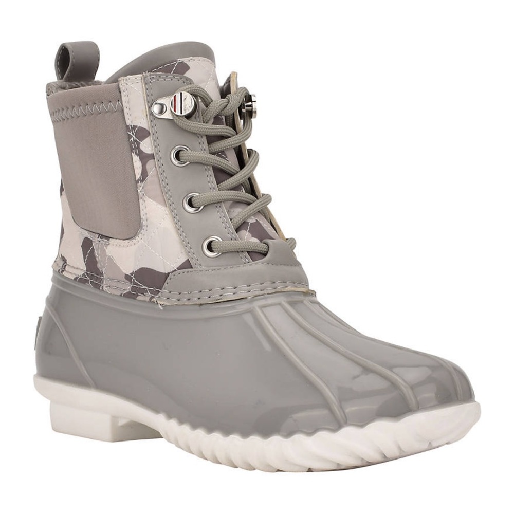 Tommy Hilfiger Gray Camo Duck Boot